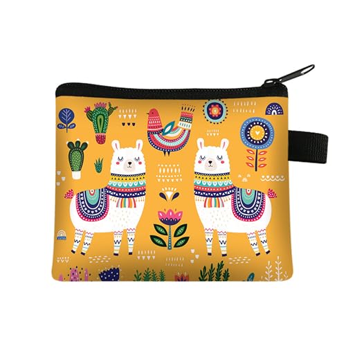 Kosmetiktasche Alpaka Im Ethnischen Stil Schminktasche Tragbare Reise Kosmetiktasche Klein Niedliche Vielseitige Make Up Bag Kosmetiktasche Damen Reißverschlusstasche Schminktasche Klein Mädchen von malxlaw