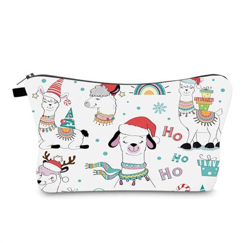 Kosmetiktasche Alpaka Schminktasche Tragbare Reise Kosmetiktasche Klein Niedliche Vielseitige Make Up Bag Kosmetiktasche Damen Reißverschlusstasche Schminktasche Klein Mädchen von malxlaw