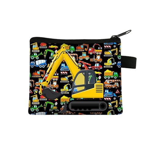 Kosmetiktasche Bagger Schminktasche Tragbare Reise Kosmetiktasche Klein Niedliche Vielseitige Make Up Bag Kosmetiktasche Damen Reißverschlusstasche Schminktasche Klein Mädchen von malxlaw