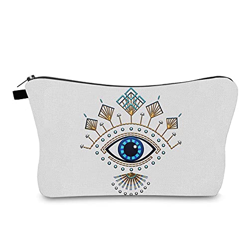Kosmetiktasche Blaue Augen Schminktasche Tragbare Reise Kosmetiktasche Klein Niedliche Vielseitige Make Up Bag Kosmetiktasche Damen Reißverschlusstasche Schminktasche Klein Mädchen von malxlaw