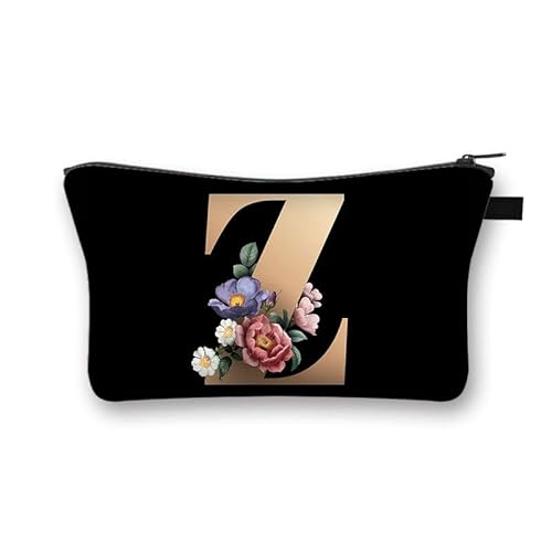 Kosmetiktasche Buchstabe Z Schminktasche Tragbare Reise Kosmetiktasche Klein Niedliche Vielseitige Make Up Bag Kosmetiktasche Damen Reißverschlusstasche Schminktasche Klein Mädchen von malxlaw