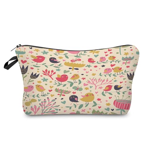 Kosmetiktasche Cartoon-Tiere Schminktasche Tragbare Reise Kosmetiktasche Set,Klein Niedliche Vielseitige Geldbörse Klein, Kosmetiktasche Damen,Reißverschlusstasche Kosmetik Tasche von malxlaw