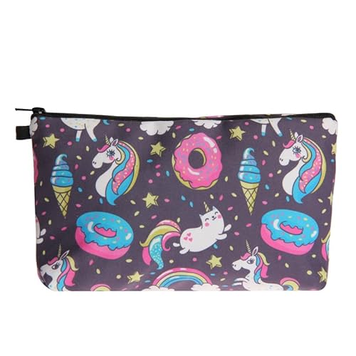 Kosmetiktasche Donut Schminktasche Tragbare Reise Kosmetiktasche Klein Niedliche Vielseitige Make Up Bag Kosmetiktasche Damen Reißverschlusstasche Schminktasche Klein Mädchen von malxlaw
