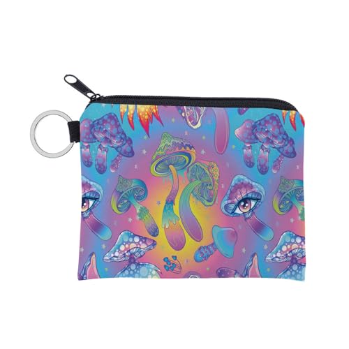 Kosmetiktasche Farbige Pilze Schminktasche Tragbare Reise Kosmetiktasche Klein Niedliche Vielseitige Make Up Bag Kosmetiktasche Damen Reißverschlusstasche Schminktasche Klein Mädchen von malxlaw