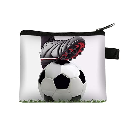 Kosmetiktasche Fußball Schminktasche Tragbare Reise Kosmetiktasche Klein Niedliche Vielseitige Make Up Bag Kosmetiktasche Damen Reißverschlusstasche Schminktasche Klein Mädchen von malxlaw
