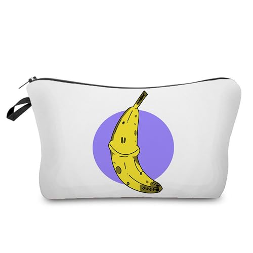 Kosmetiktasche Gelbe Bananen Schminktasche Tragbare Reise Kosmetiktasche Set,Klein Niedliche Vielseitige Geldbörse Klein, Kosmetiktasche Damen,Reißverschlusstasche Kosmetik Tasche von malxlaw