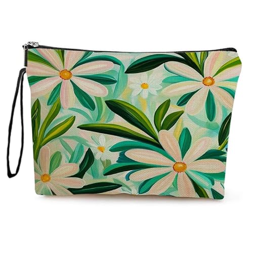 Kosmetiktasche Gelbe Stamen Schminktasche Tragbare Reise Kosmetiktasche Set,Klein Niedliche Vielseitige Geldbörse Klein, Kosmetiktasche Damen,Reißverschlusstasche Kosmetik Tasche von malxlaw