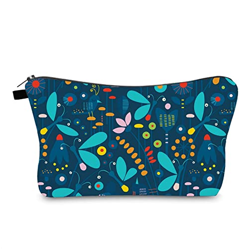 Kosmetiktasche Glühwürmchen Schminktasche Tragbare Reise Kosmetiktasche Klein Niedliche Vielseitige Make Up Bag Kosmetiktasche Damen Reißverschlusstasche Schminktasche Klein Mädchen von malxlaw