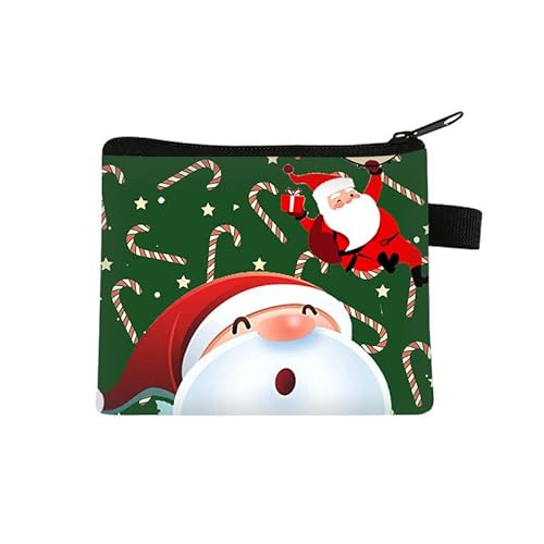 Kosmetiktasche Grüne Weihnachten Schminktasche Tragbare Reise Kosmetiktasche Klein Niedliche Vielseitige Make Up Bag Kosmetiktasche Damen Reißverschlusstasche Schminktasche Klein Mädchen von malxlaw