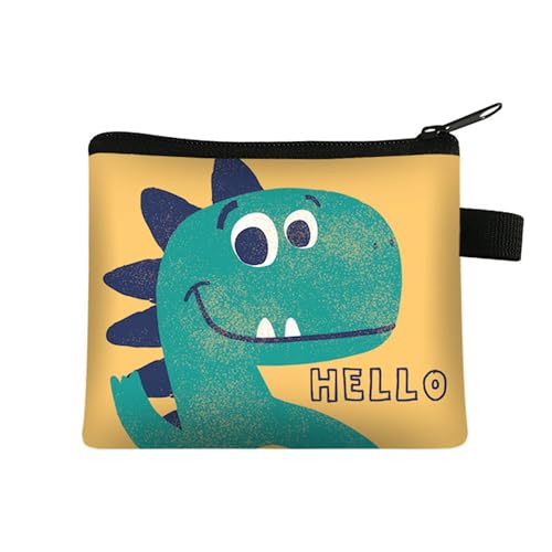 Kosmetiktasche Grüner Dinosaurier Schminktasche Tragbare Reise Kosmetiktasche Klein Niedliche Vielseitige Make Up Bag Kosmetiktasche Damen Reißverschlusstasche Schminktasche Klein Mädchen von malxlaw
