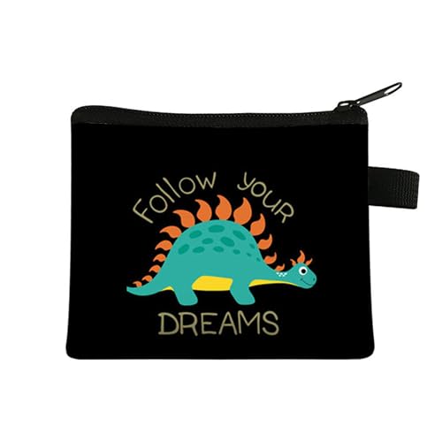Kosmetiktasche Grüner Dinosaurier Schminktasche Tragbare Reise Kosmetiktasche Klein Niedliche Vielseitige Make Up Bag Kosmetiktasche Damen Reißverschlusstasche Schminktasche Klein Mädchen von malxlaw