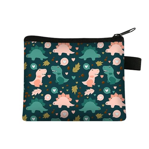 Kosmetiktasche Grüner Dinosaurier Schminktasche Tragbare Reise Kosmetiktasche Klein Niedliche Vielseitige Make Up Bag Kosmetiktasche Damen Reißverschlusstasche Schminktasche Klein Mädchen von malxlaw