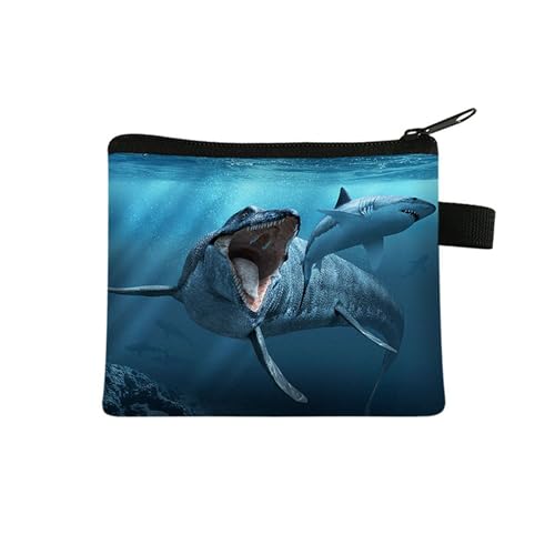 Kosmetiktasche Hai Schminktasche Tragbare Reise Kosmetiktasche Klein Niedliche Vielseitige Make Up Bag Kosmetiktasche Damen Reißverschlusstasche Schminktasche Klein Mädchen von malxlaw