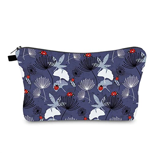 Kosmetiktasche Löwenzahninsekt Schminktasche Tragbare Reise Kosmetiktasche Klein Niedliche Vielseitige Make Up Bag Kosmetiktasche Damen Reißverschlusstasche Schminktasche Klein Mädchen von malxlaw