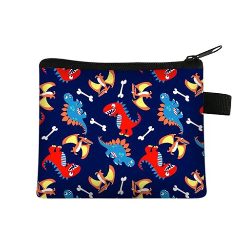 Kosmetiktasche Marineblauer Dinosaurier Schminktasche Tragbare Reise Kosmetiktasche Klein Niedliche Vielseitige Make Up Bag Kosmetiktasche Damen Reißverschlusstasche Schminktasche Klein Mädchen von malxlaw