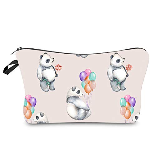 Kosmetiktasche Niedlicher Panda Schminktasche Tragbare Reise Kosmetiktasche Klein Niedliche Vielseitige Make Up Bag Kosmetiktasche Damen Reißverschlusstasche Schminktasche Klein Mädchen von malxlaw