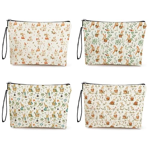Kosmetiktasche Ostern Schminktasche Tragbare Reise Kosmetiktasche Set,Klein Niedliche Vielseitige Geldbörse Klein, Kosmetiktasche Damen,Reißverschlusstasche Kosmetik Tasche von malxlaw