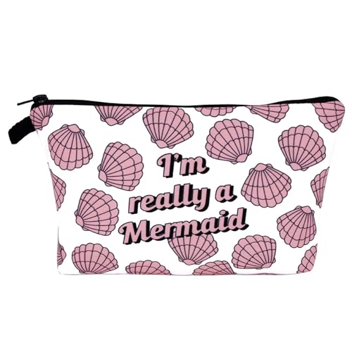 Kosmetiktasche Rosa Schale Schminktasche Tragbare Reise Kosmetiktasche Set,Klein Niedliche Vielseitige Geldbörse Klein, Kosmetiktasche Damen,Reißverschlusstasche Kosmetik Tasche von malxlaw