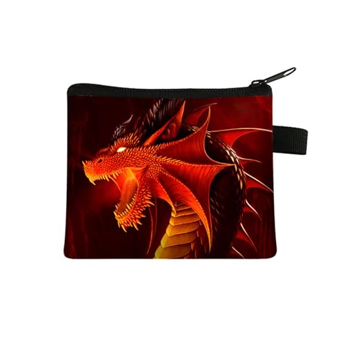 Kosmetiktasche Roter Dinosaurier Schminktasche Tragbare Reise Kosmetiktasche Klein Niedliche Vielseitige Make Up Bag Kosmetiktasche Damen Reißverschlusstasche Schminktasche Klein Mädchen von malxlaw