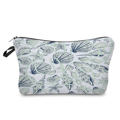 Kosmetiktasche Schale Schminktasche Tragbare Reise Kosmetiktasche Set,Klein Niedliche Vielseitige Geldbörse Klein, Kosmetiktasche Damen,Reißverschlusstasche Kosmetik Tasche von malxlaw