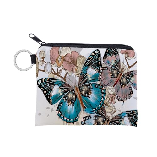 Kosmetiktasche Schmetterling Schminktasche Tragbare Reise Kosmetiktasche Klein Niedliche Vielseitige Make Up Bag Kosmetiktasche Damen Reißverschlusstasche Schminktasche Klein Mädchen von malxlaw