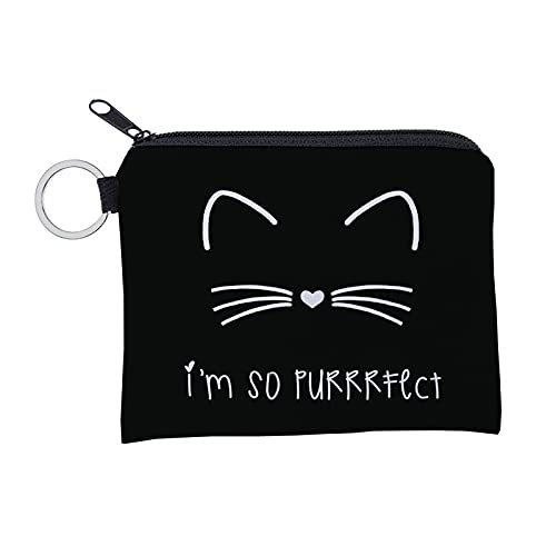 Kosmetiktasche Schwarze Katze Schminktasche Tragbare Reise Kosmetiktasche Klein Niedliche Vielseitige Make Up Bag Kosmetiktasche Damen Reißverschlusstasche Schminktasche Klein Mädchen von malxlaw