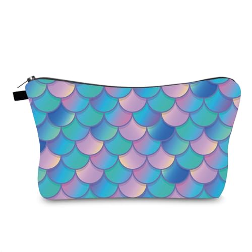 Kosmetiktasche Skala Schminktasche Tragbare Reise Kosmetiktasche Klein Niedliche Vielseitige Make Up Bag Kosmetiktasche Damen Reißverschlusstasche Schminktasche Klein Mädchen von malxlaw