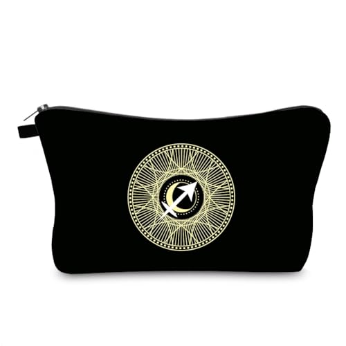 Kosmetiktasche Sternbild Schminktasche Tragbare Reise Kosmetiktasche Klein Niedliche Vielseitige Make Up Bag Kosmetiktasche Damen Reißverschlusstasche Schminktasche Klein Mädchen von malxlaw