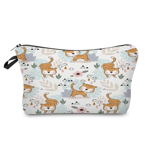 Kosmetiktasche Süße Tiere Schminktasche Tragbare Reise Kosmetiktasche Set,Klein Niedliche Vielseitige Geldbörse Klein, Kosmetiktasche Damen,Reißverschlusstasche Kosmetik Tasche von malxlaw