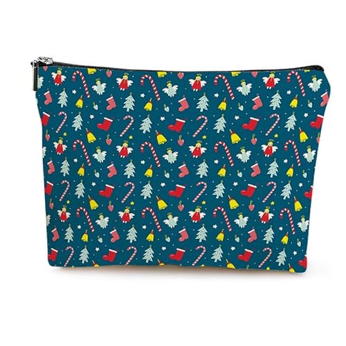 Kosmetiktasche Weihnachten Schminktasche Tragbare Reise Kosmetiktasche Set,Klein Niedliche Vielseitige Geldbörse Klein, Kosmetiktasche Damen,Reißverschlusstasche Kosmetik Tasche von malxlaw