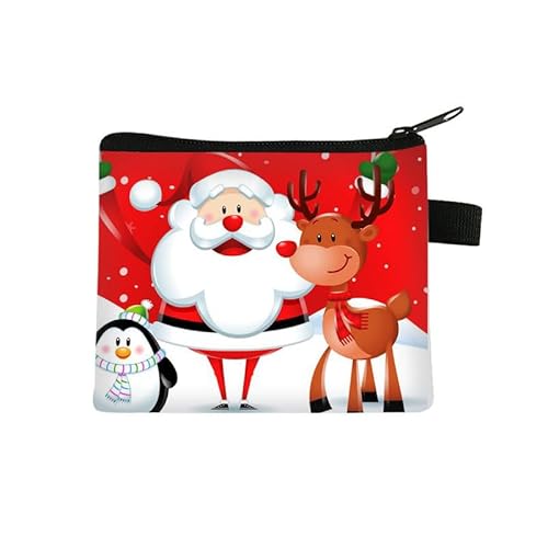 Kosmetiktasche Weihnachtsmann Schminktasche Tragbare Reise Kosmetiktasche Klein Niedliche Vielseitige Make Up Bag Kosmetiktasche Damen Reißverschlusstasche Schminktasche Klein Mädchen von malxlaw