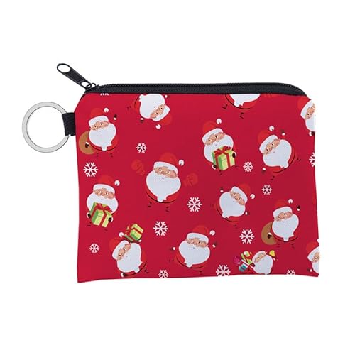 Kosmetiktasche Weihnachtsmann Schminktasche Tragbare Reise Kosmetiktasche Klein Niedliche Vielseitige Make Up Bag Kosmetiktasche Damen Reißverschlusstasche Schminktasche Klein Mädchen von malxlaw