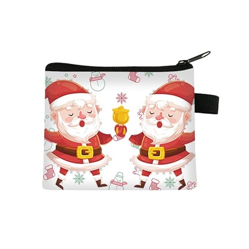 Kosmetiktasche Weihnachtsmann Schminktasche Tragbare Reise Kosmetiktasche Klein Niedliche Vielseitige Make Up Bag Kosmetiktasche Damen Reißverschlusstasche Schminktasche Klein Mädchen von malxlaw