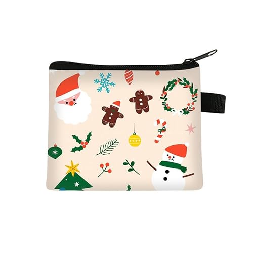 Kosmetiktasche Weihnachtsmuster Schminktasche Tragbare Reise Kosmetiktasche Klein Niedliche Vielseitige Make Up Bag Kosmetiktasche Damen Reißverschlusstasche Schminktasche Klein Mädchen von malxlaw