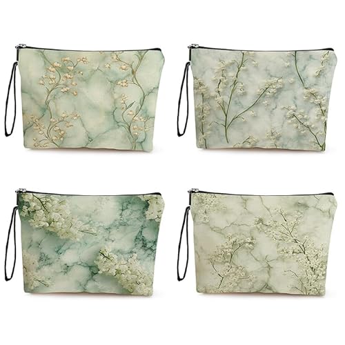 Kosmetiktasche Weißer Baum Schminktasche Tragbare Reise Kosmetiktasche Set,Klein Niedliche Vielseitige Geldbörse Klein, Kosmetiktasche Damen,Reißverschlusstasche Kosmetik Tasche von malxlaw