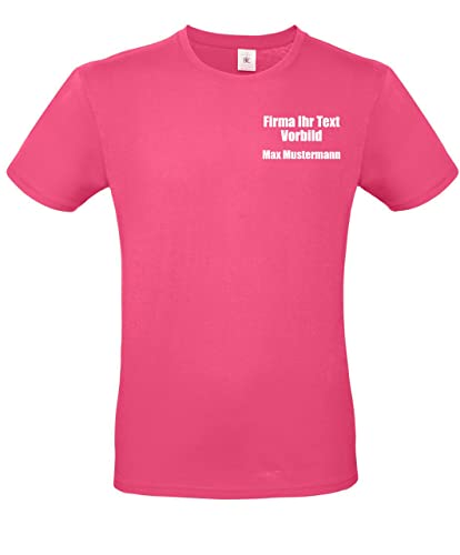 Arbeitsshirts mit Logo. T-Shirt mit Firmenlogo auf der Brust. Gestalte Deine eigene Arbeitskleidung mit Brustlogo oder als Werbeartikel. Pink L von mama band