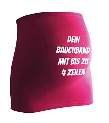 Bauchband mit Wunschtext - Bauchband mit Text, einfach selber gestalten. Alle Bauchbänder werden mit Liebe bedruckt. Designe jetzt dein eigenes Bauchband auf Amazon (38-42, Magenta) von mama band