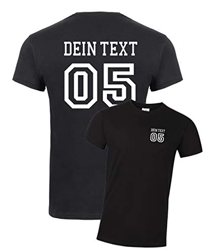 Herren T-Shirt mit Wunschname und Zahl Bedrucken. T-Shirt selber gestalten. T-Shirt Druck. T-Shirt mit Wunschtext. T Shirts sind Ökotex-100 Zertifiziert. Schwarz 5XL von mama band