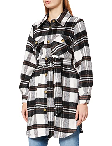 MAMALICIOUS Damen Mllolle Jacket A., Sesame/Checks:CHILI OIL AND BLUE, S von MAMALICIOUS