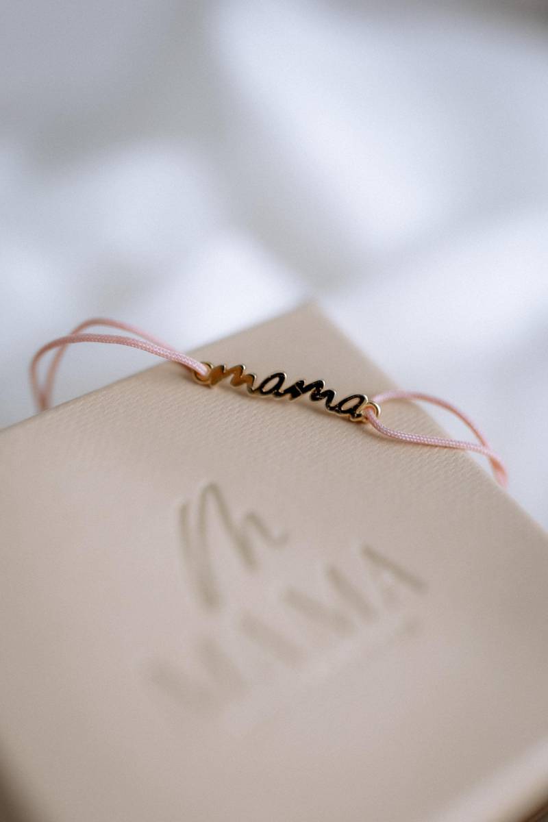 Gender Reveal Partner Armbänder 925 Silber 18K Gold Vergoldet Muttertag Verstellbar Mama Schriftzug Geschenk Rosa Blau Handgefertigt Elegant von mamacollectionDE