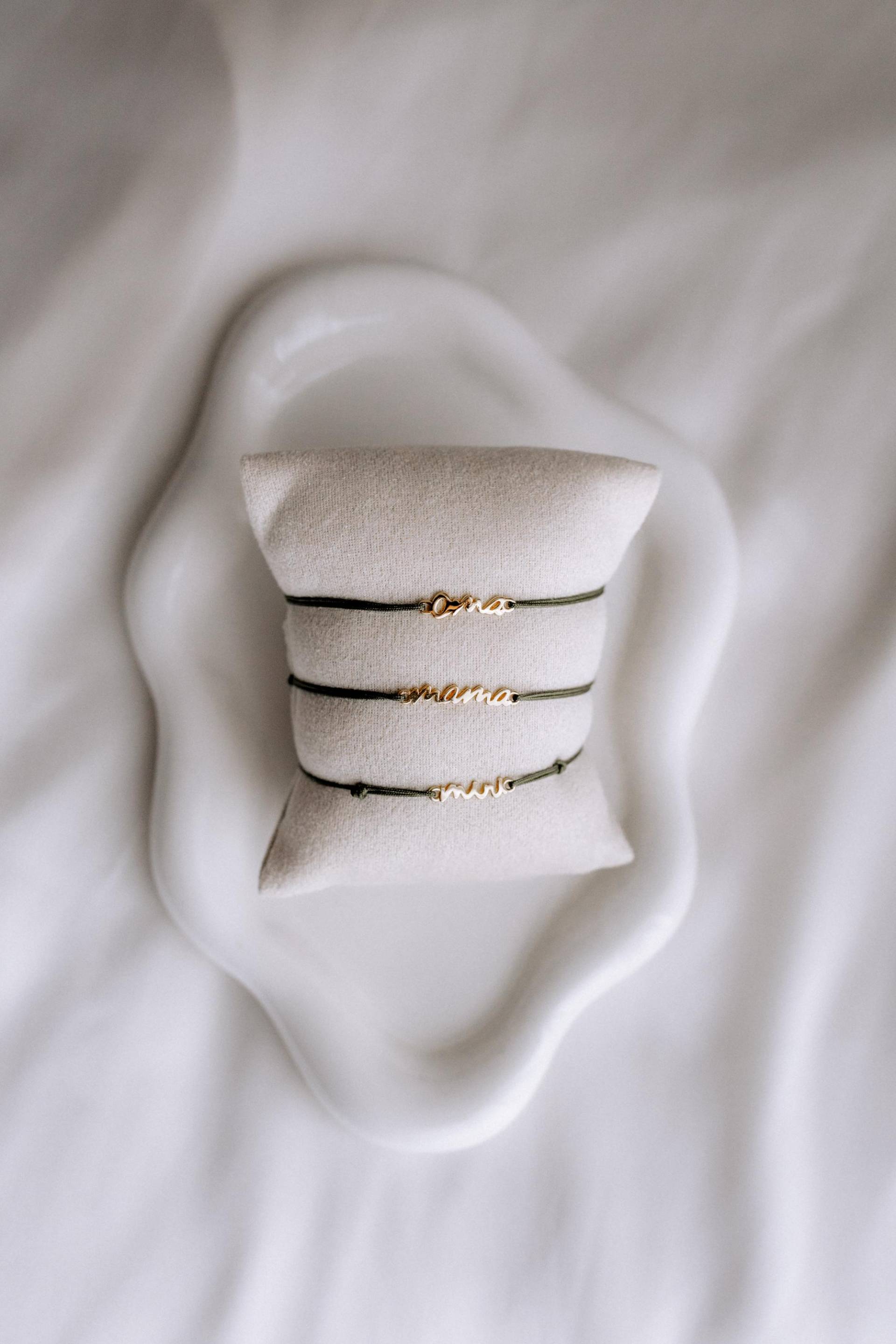 Oma Armband Bunt Mit Goldener/Silberner Schrift Echtschmuck Geschenk 925 Silber 18K Vergoldet Muttertag Verstellbar von mamacollectionDE