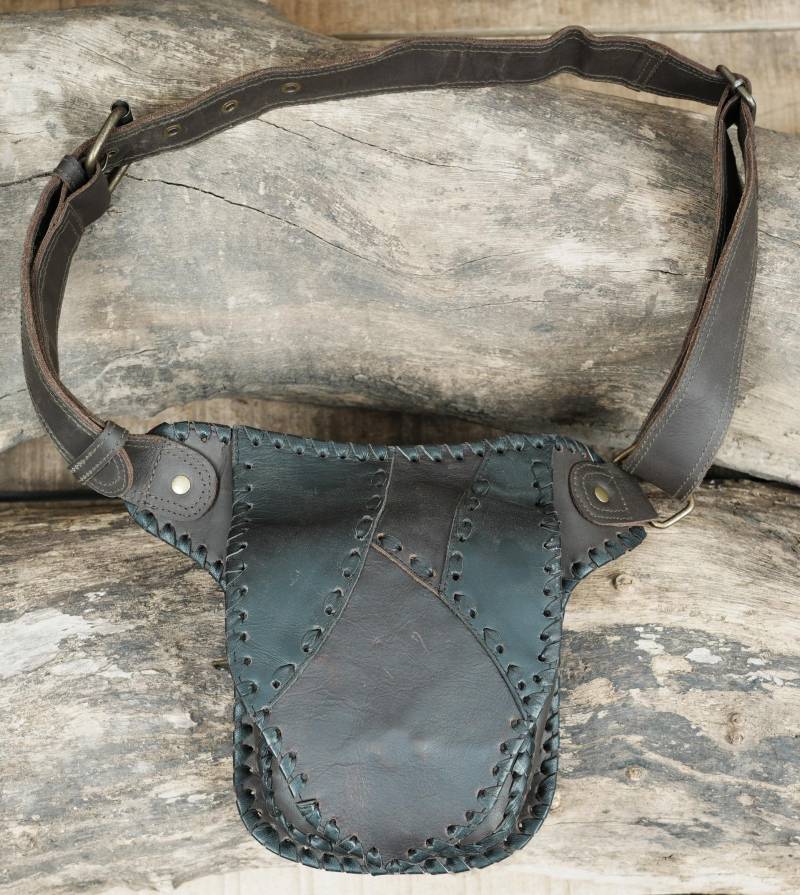 Handgefertigte Leder Bauchtasche Festival Hüfttasche Mit Längenverstellbarer Gürtel von mamaleatherbag