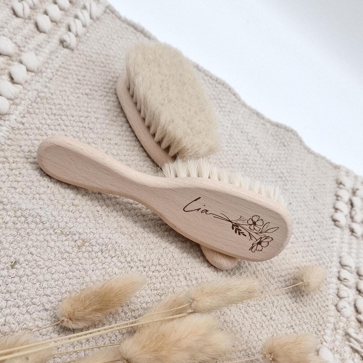 Personalisierte Baby-Haarbürste Aus Holz | Bürste Baby Haarbürste Für Babys Geschenk Zur Geburt von mamicoshop