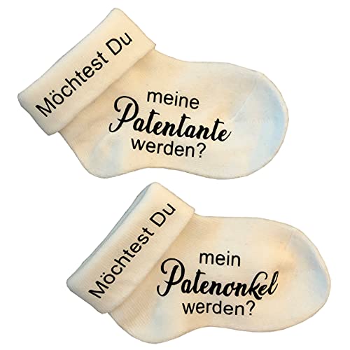 mamir home Patentante fragen Babysocken • Möchtest Du meine Patentante werden • Patenonkel • Schwangerschaft • Personalisierung • Handmade • Taufpatin • Geschenkbox Überraschung von mamir home