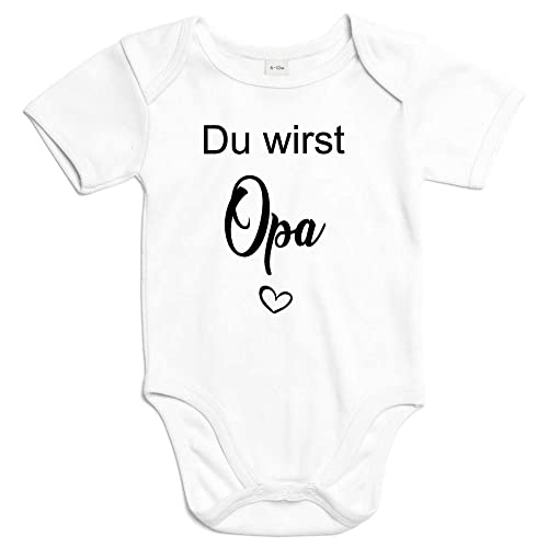 mamir home Schwangerschaft verkünden Opa Baby Body - Neugeboren Geschenk - Wir werden Eltern (Du wirst Opa) von mamir home