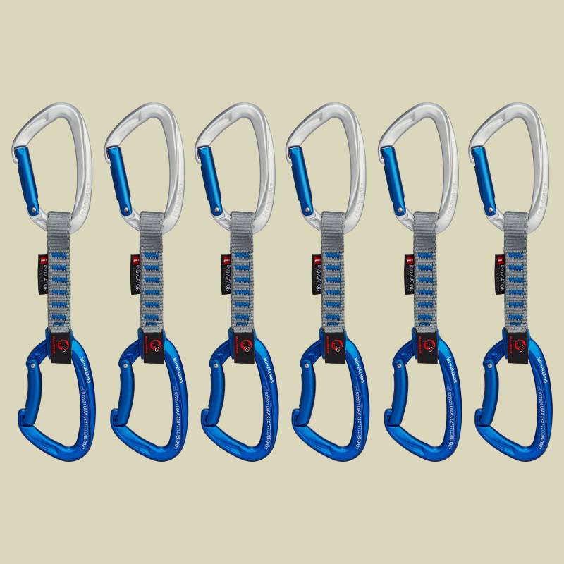 Crag Keylock 10 cm Indicator 6-Pack Quickdraws silver-ultramarine von mammut
