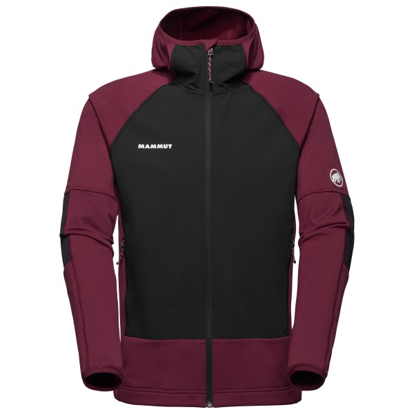 Mammut - Massone Midlayer Hooded Jacket - Fleecejacke Gr M schwarz/rot von mammut