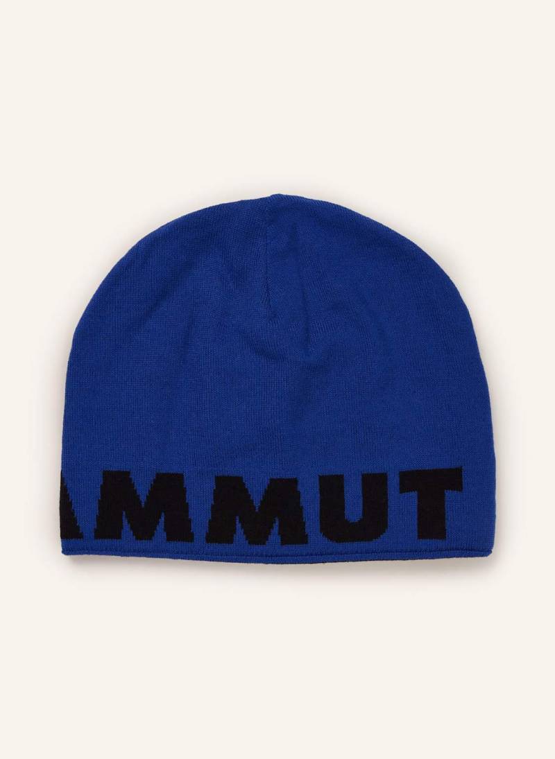 Mammut Mütze Logo Beanie blau von mammut
