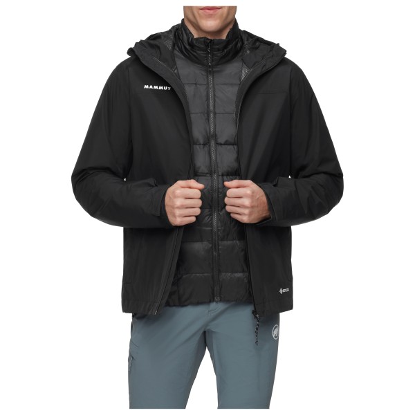 Mammut - Treeline 3 in 1 Hardshell Hooded Jacket - Doppeljacke Gr 3XL schwarz von mammut
