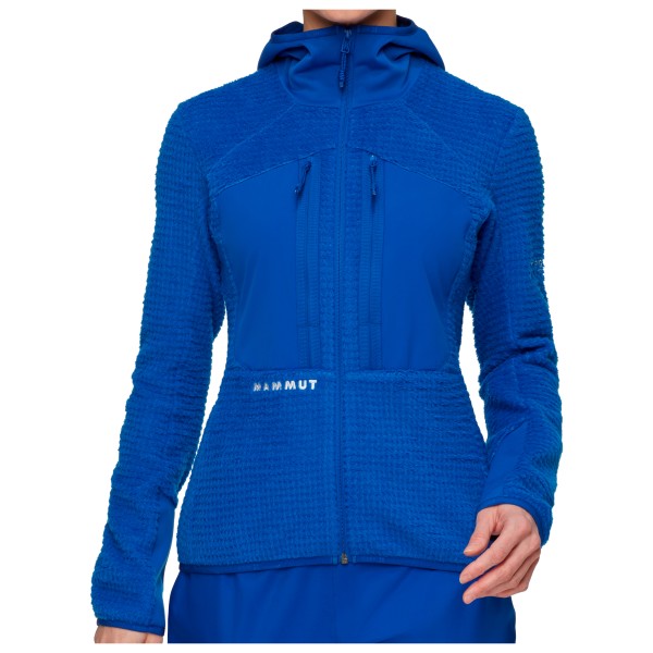 Mammut - Women's Eiger Nordwand Pro Midlayer Air Hooded - Fleecejacke Gr L blau von mammut